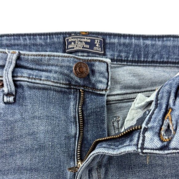 Abercrombie Simon High Rise Ankle Jeans Size 27 Crop 22.5" Inseam - Picture 3 of 9